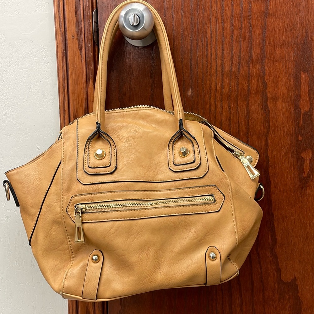 Tan tote style purse